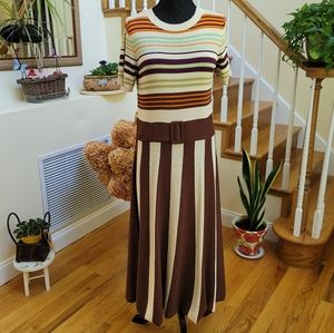 Multi-Striped/Colored Sweater Dress
